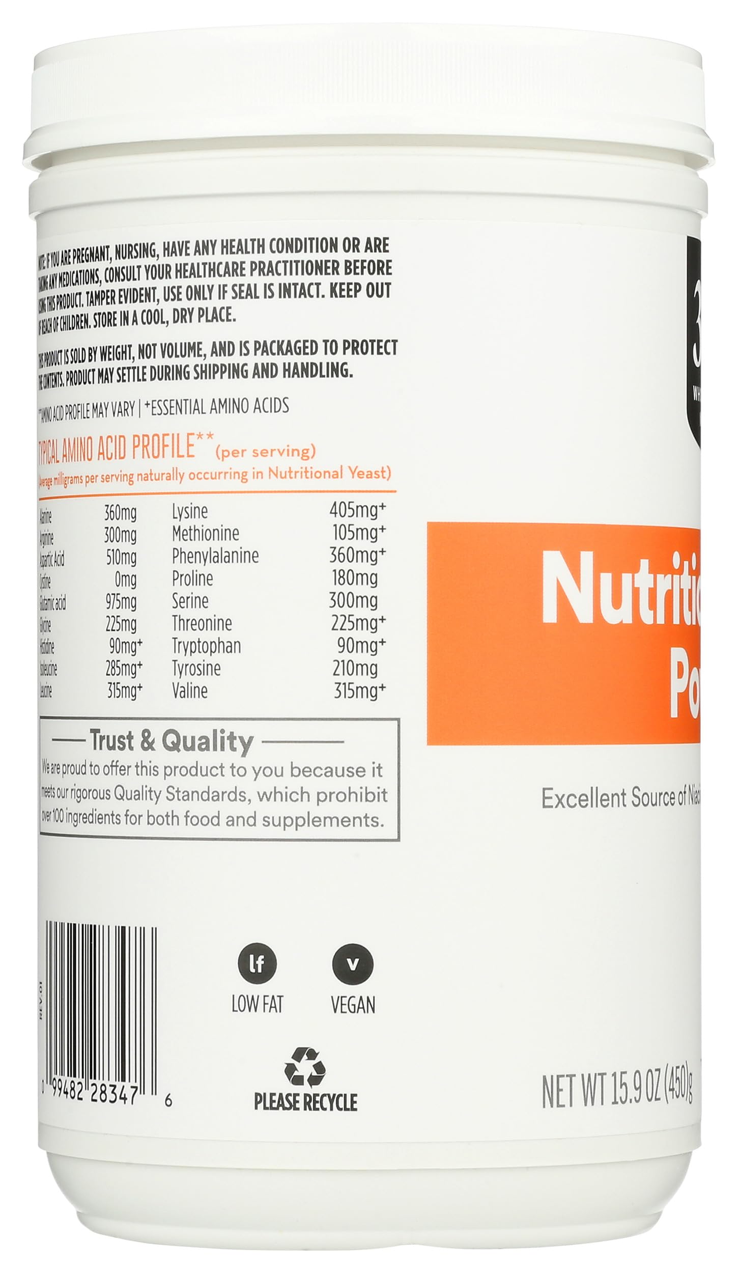 365 by Whole Foods Market Nutritional Yeast shaker-dispense illustrates quick, mess-free seasoning