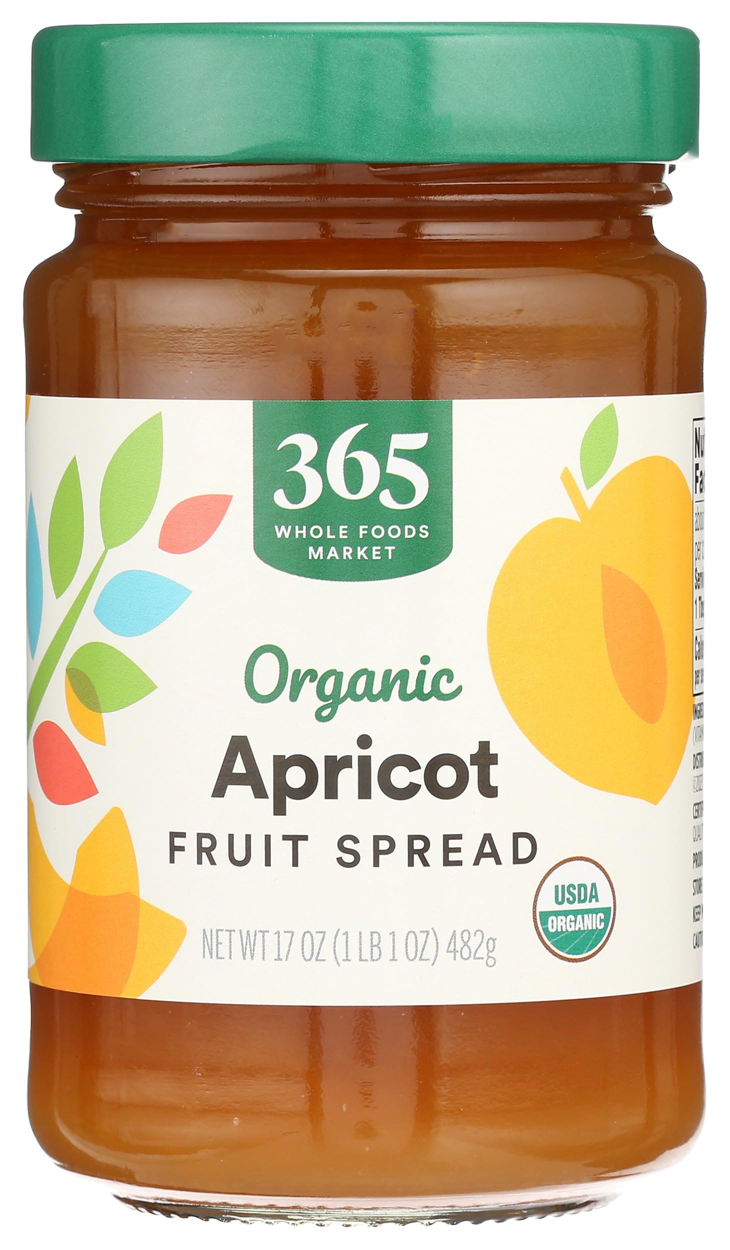 365 by Whole Foods Market Organic Apricot Fruit Spread jar on toast, quick breakfast option