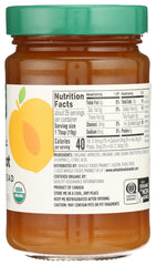 365 by Whole Foods Market Organic Apricot Fruit Spread label close-up highlights simple ingredients