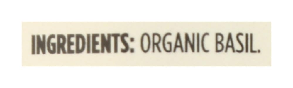365 by Whole Foods Market Organic Basil package front emphasizing kosher and USDA organic certification