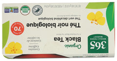 Sourcing notes show estate origins for 365 by Whole Foods Market organic black tea.