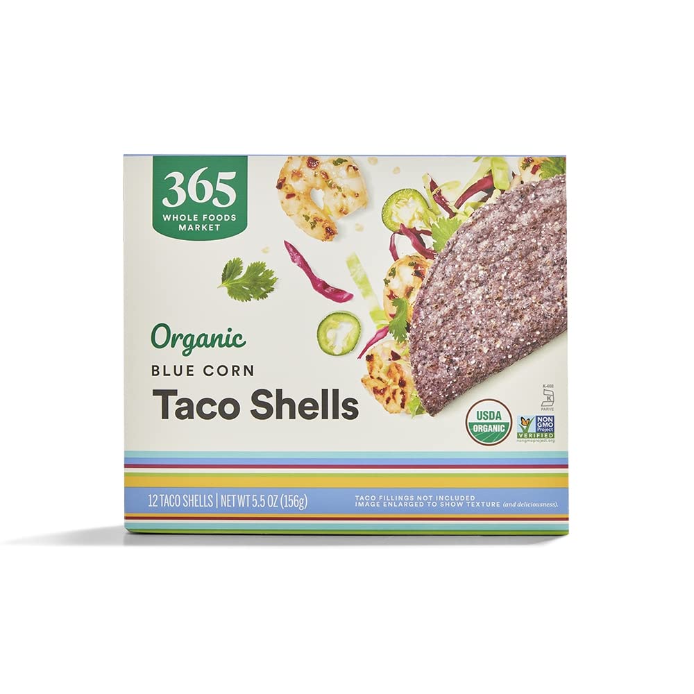 365 by Whole Foods Market organic blue taco shells with stone-ground masa for crisp tacos