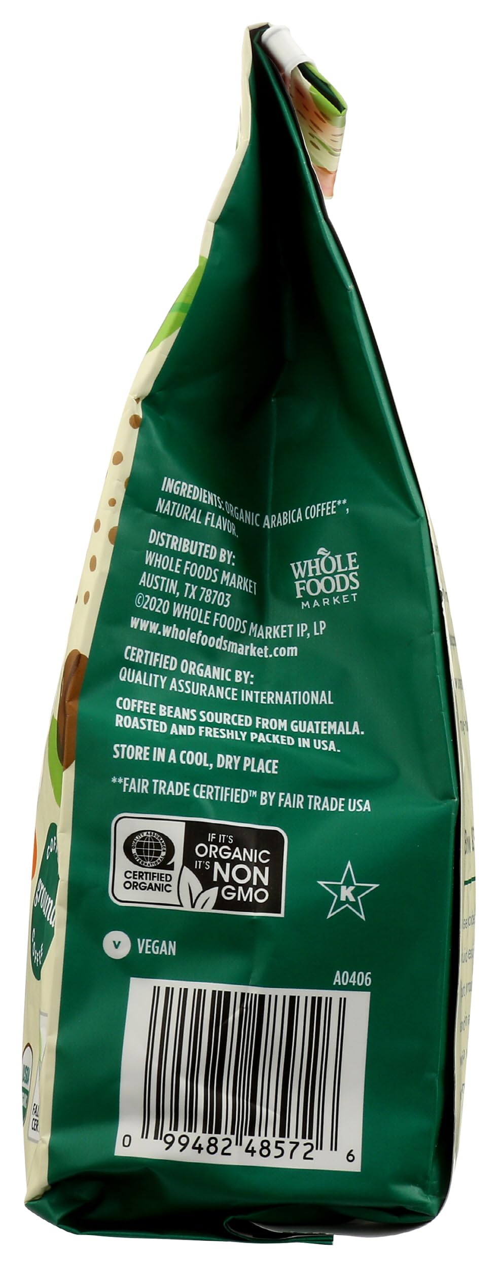 365 by Whole Foods Market ground coffee texture shows consistent grind and rich aroma.