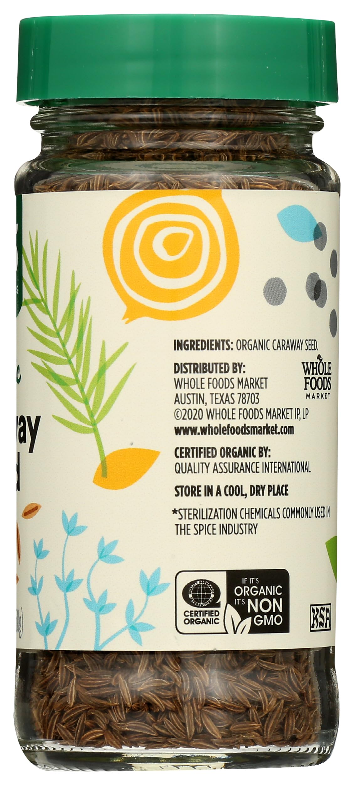 365 by Whole Foods Market caraway seed jar on a clutter-free kitchen counter