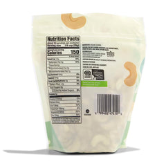 365 by Whole Foods Market organic cashews bag opened showing raw unsalted kernels.