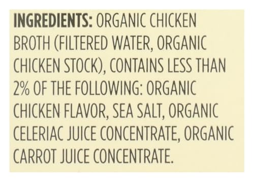 365 by Whole Foods Market organic chicken broth pour over vegetables simmering.