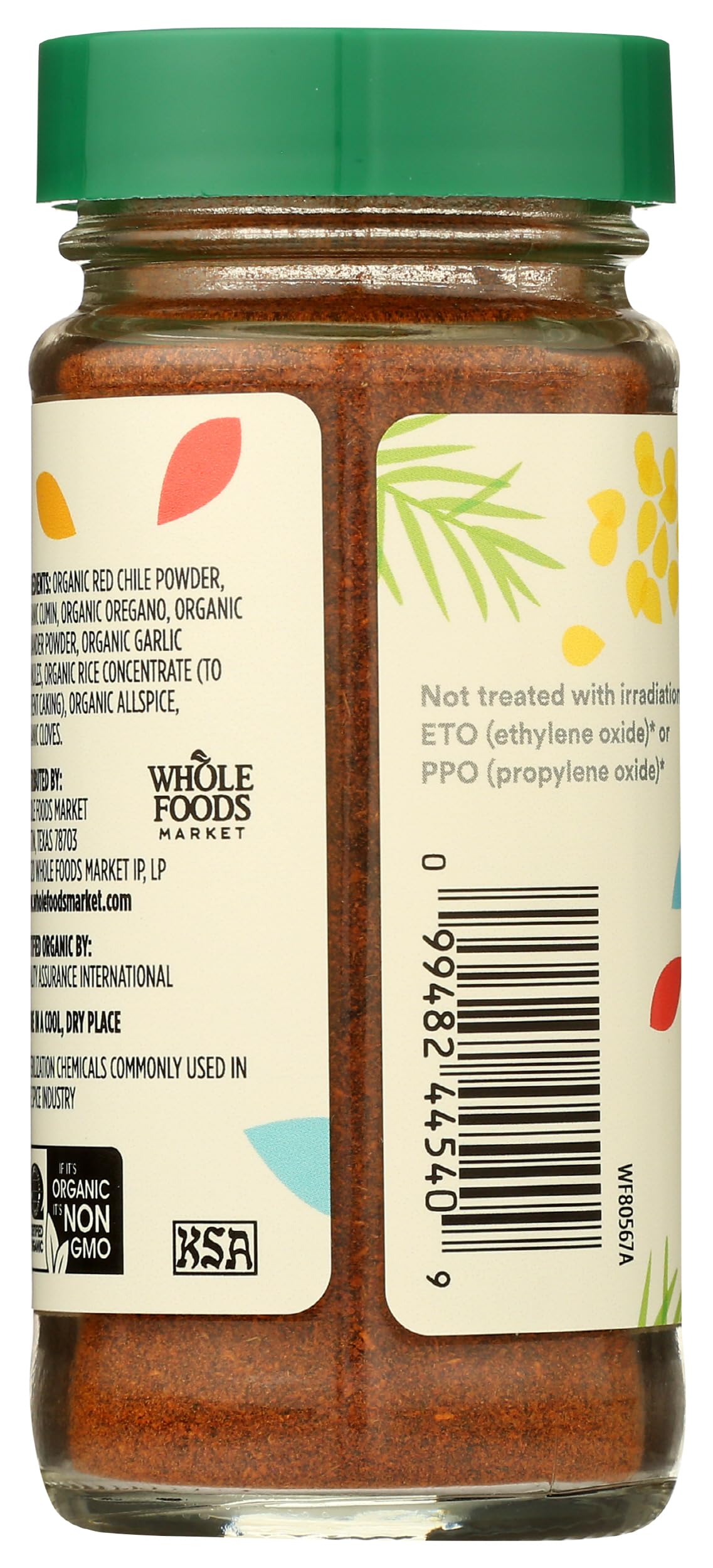 365 by Whole Foods Market Organic Chili Powder Blend ingredients closeup emphasizes clean labels and flavor potential