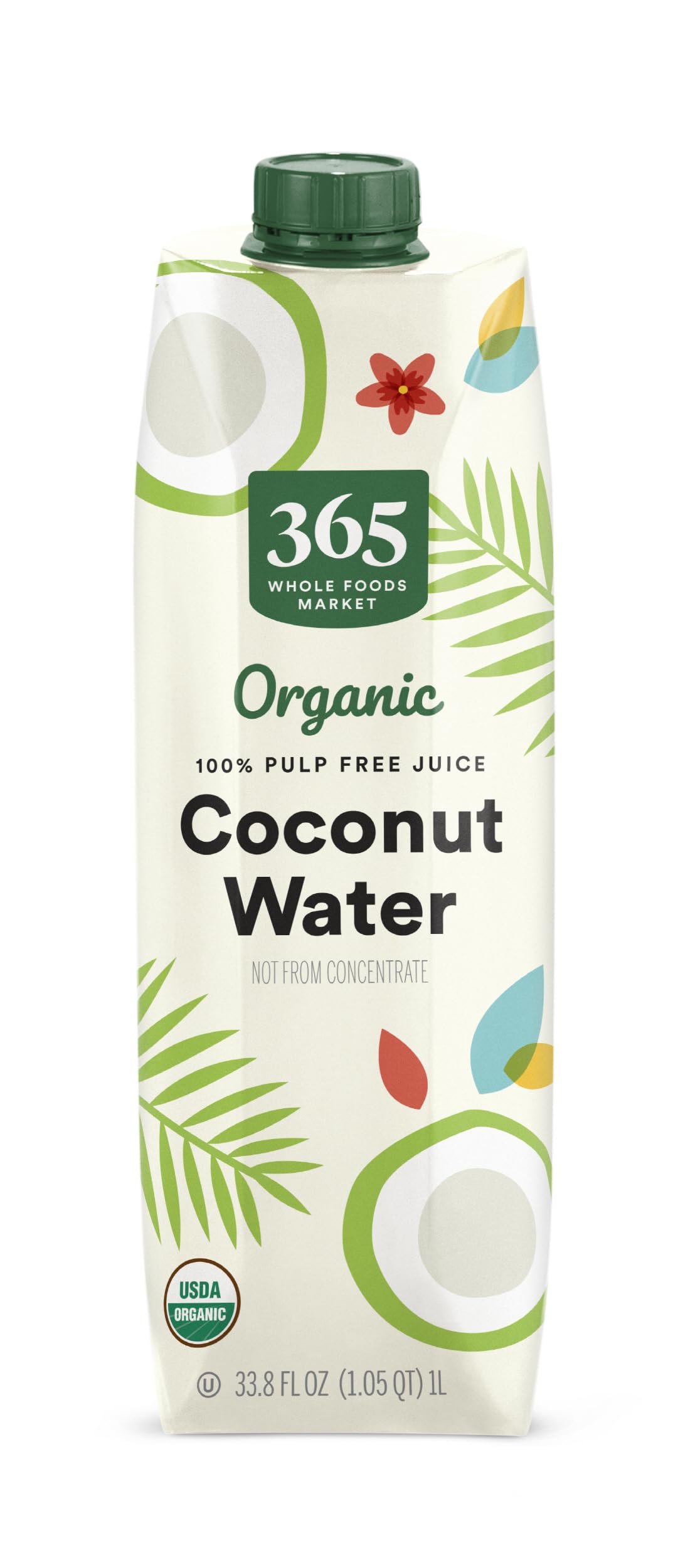 365 by Whole Foods Market organic coconut water bottle pour for post-workout hydration