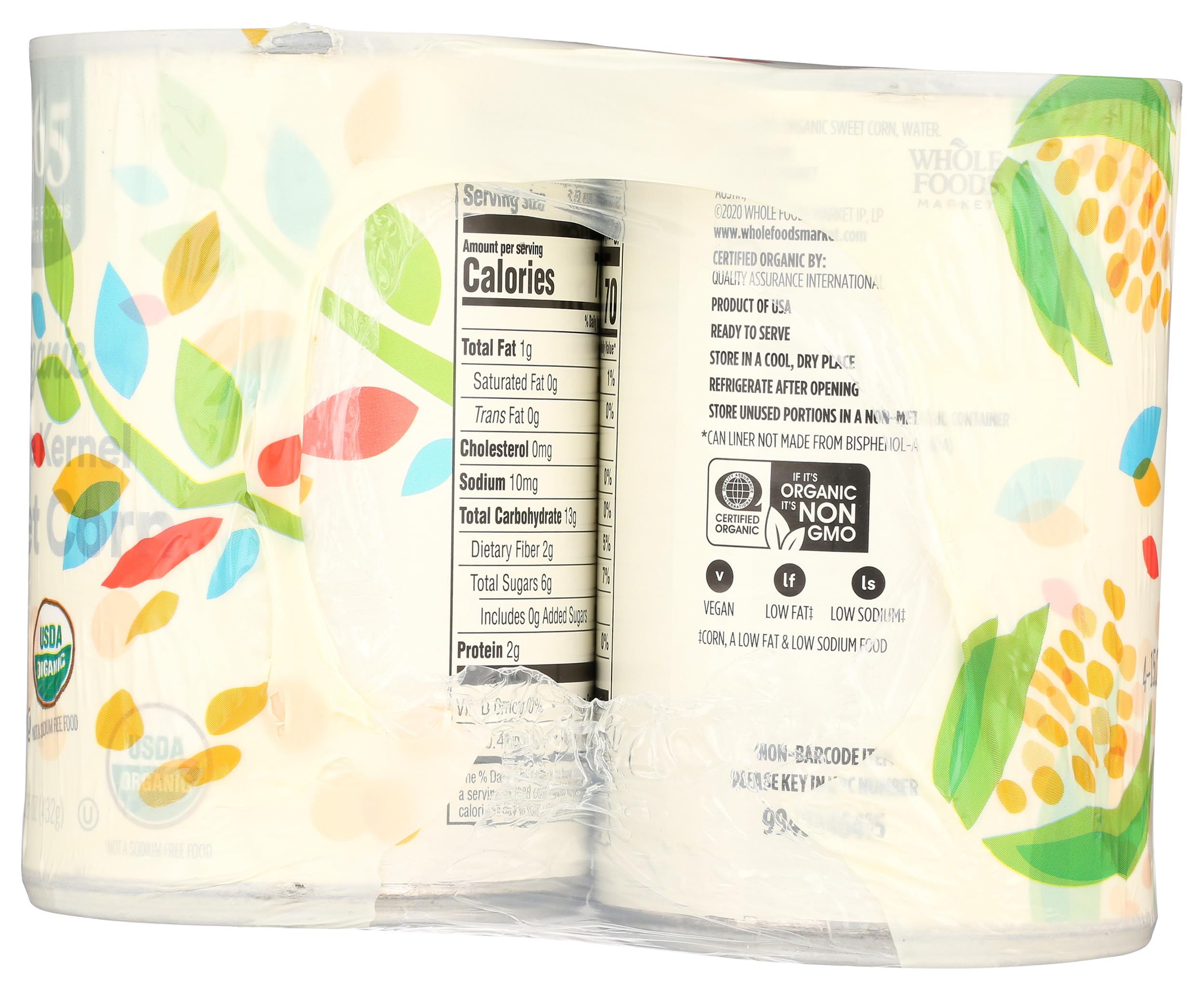 365 by Whole Foods Market organic corn ready-to-serve image suggests quick, versatile side dish.