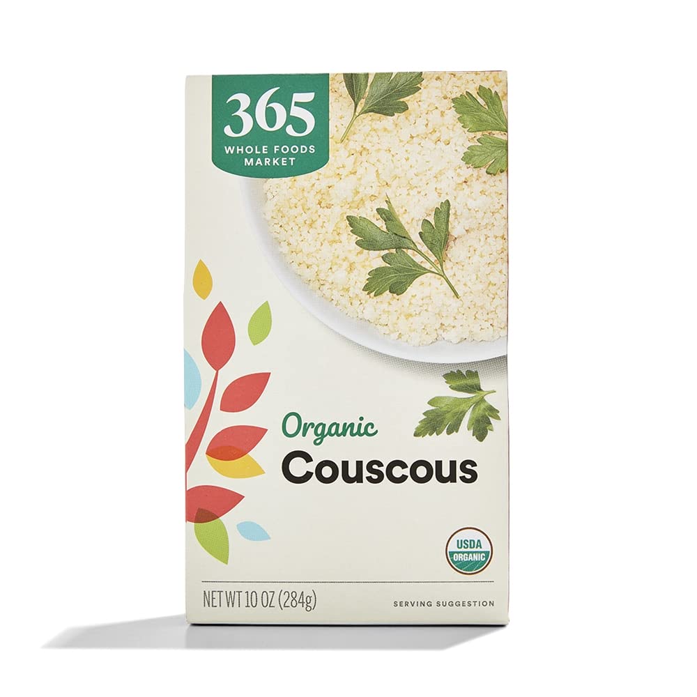 365 by Whole Foods Market Organic Couscous box, a convenient pantry staple for quick meals.