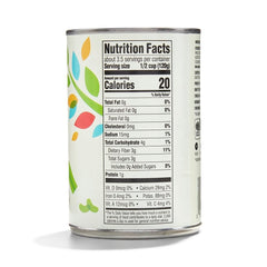 365 by Whole Foods Market label close-up on organic cut green beans, no salt added for healthy meals.