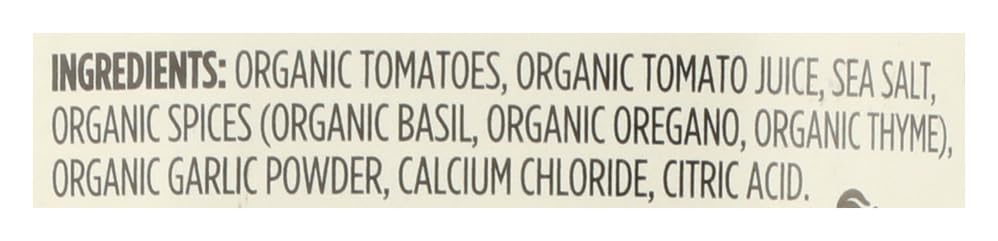 365 by Whole Foods Market organic diced tomatoes with basil closeup of ingredients and herbs