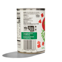 365 by Whole Foods Market organic diced tomatoes with basil served pasta dish