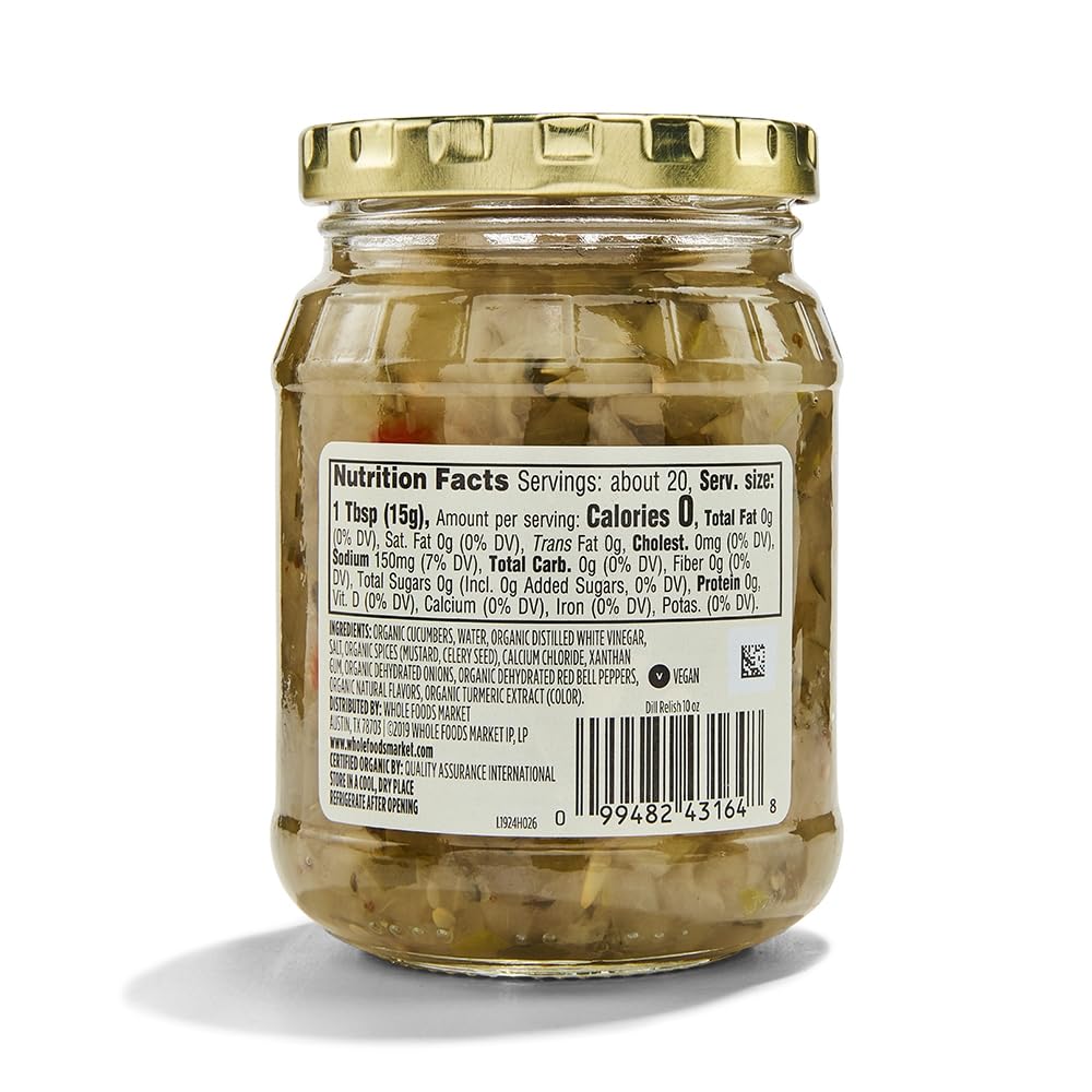 365 by Whole Foods Market organic dill relish scoop for toppings and flavor