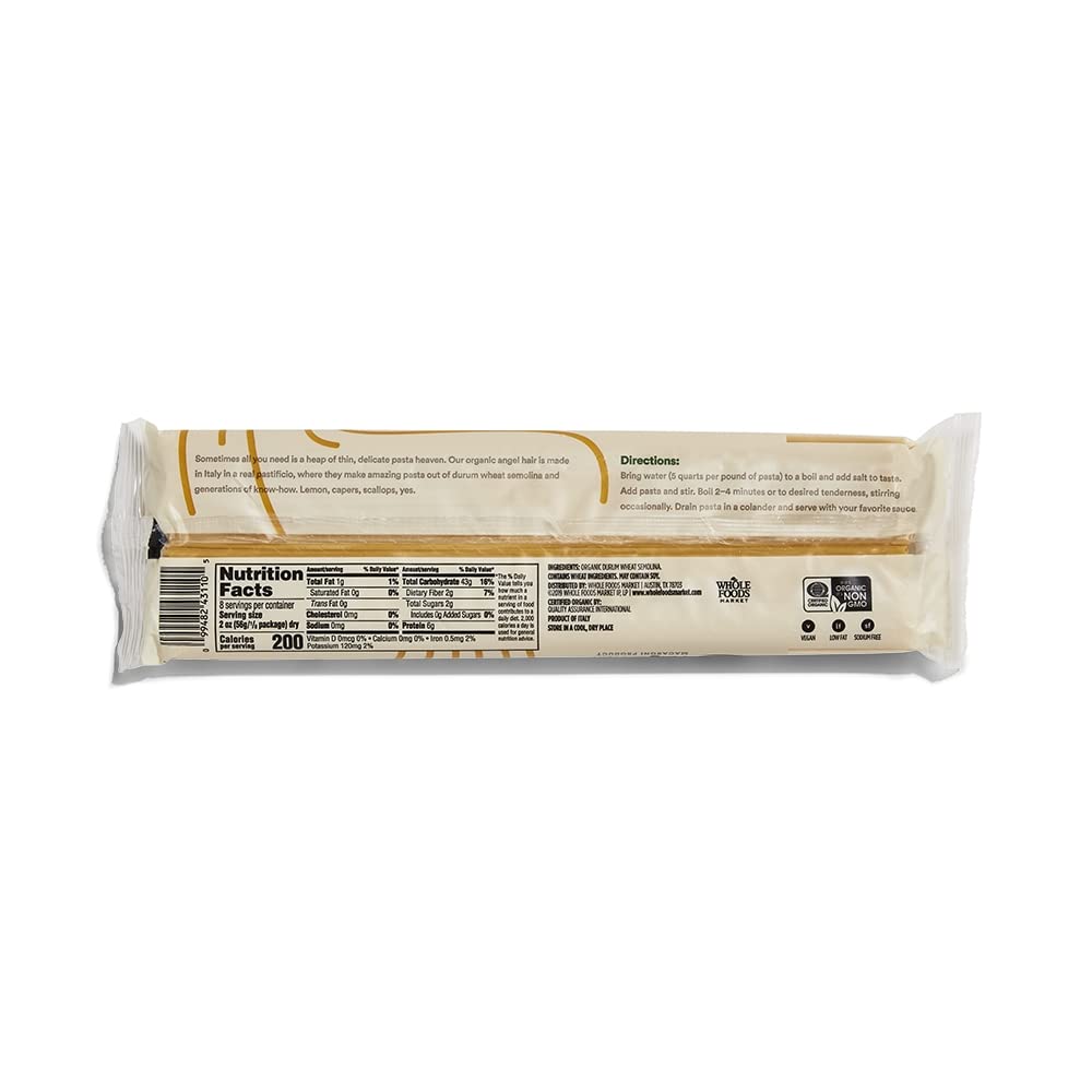 365 by Whole Foods Market organic durum wheat semolina pasta premium base for light dishes