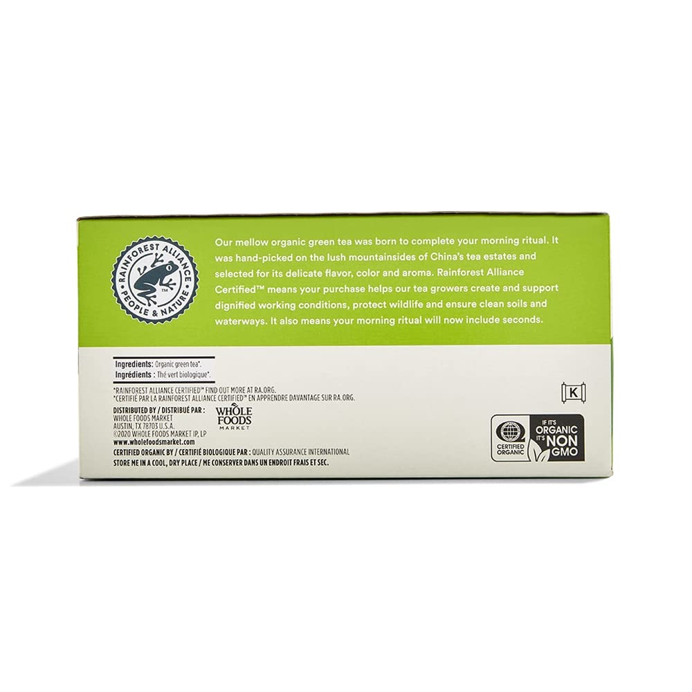 365 by Whole Foods Market Organic Green Tea steeping cup – enjoy a calming aroma while you brew.
