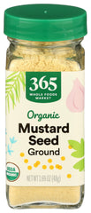 365 by Whole Foods Market organic ground mustard seed jar for everyday cooking