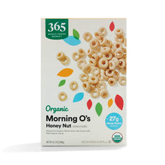 365 by Whole Foods Market cereal bowl showing organic honey and almonds for natural breakfast sweetness