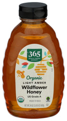 365 by Whole Foods Market organic light amber wildflower honey bottle for tea and toast