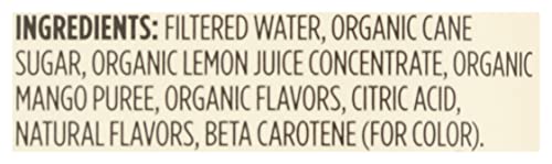365 by Whole Foods Market Organic Mango Lemonade label closeup highlighting ingredients
