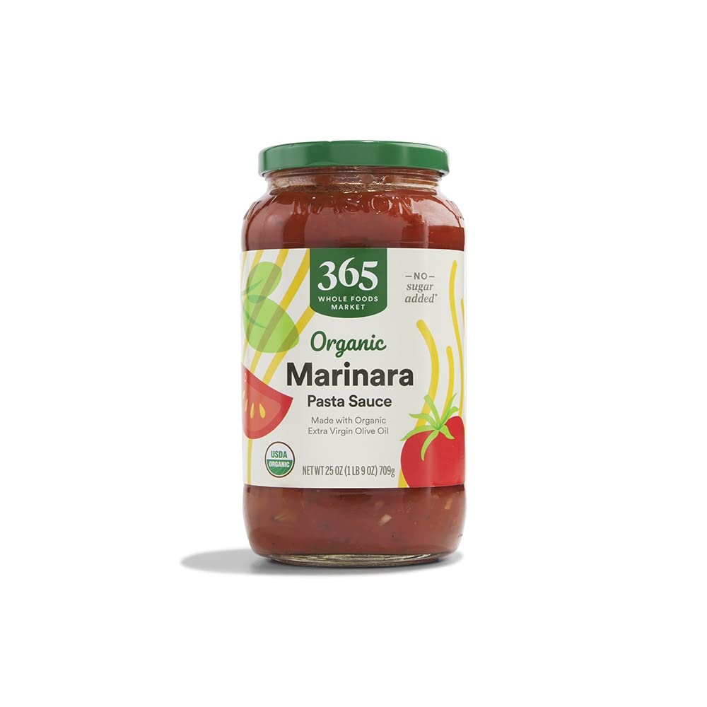 365 by Whole Foods Market Organic Marinara Bottle, ideal for quick weeknight meals