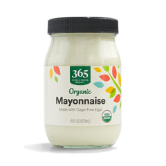 365 by Whole Foods Market organic mayonnaise bottle pouring for sandwiches