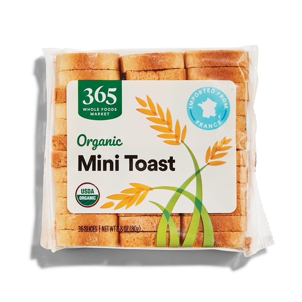 365 by Whole Foods Market organic mini toast packaging showing premium quality and convenience