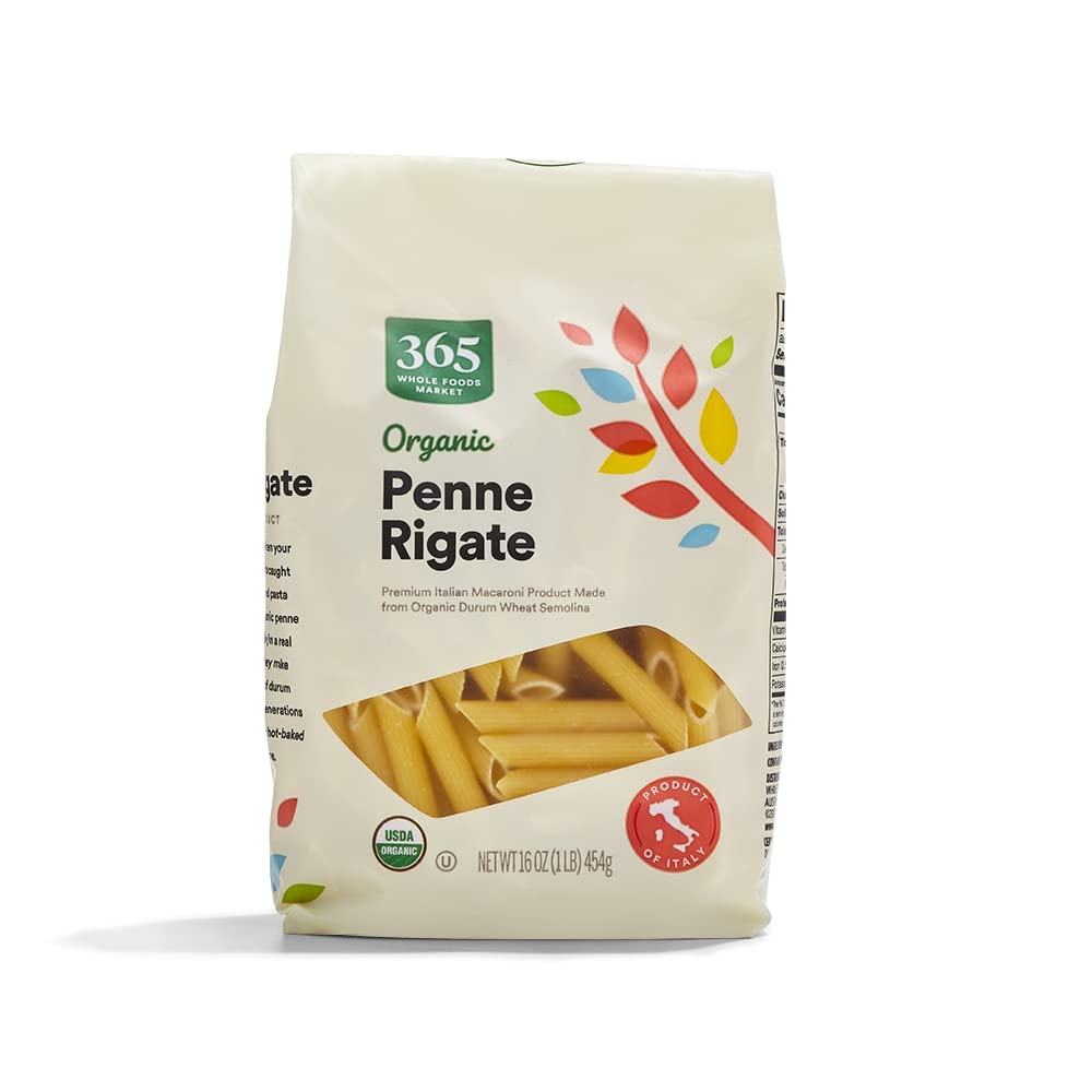 365 by Whole Foods Market organic penne rigate package ideal for everyday sauce-holding