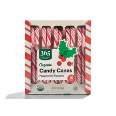 365 by Whole Foods Market organic peppermint candy canes in a box, ideal for festive decorating