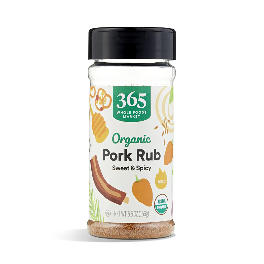 365 by Whole Foods Market organic pork spice rub jar on shelf for flavorful pork