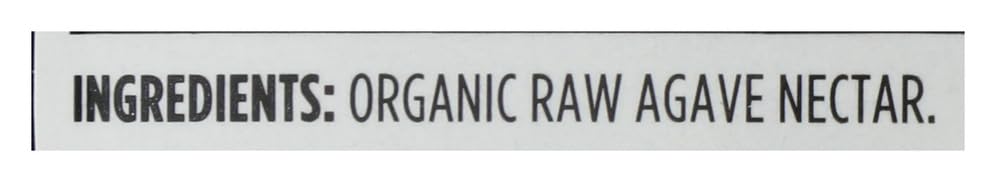 365 by Whole Foods Market Organic Raw Agave Nectar label showing non-GMO status.