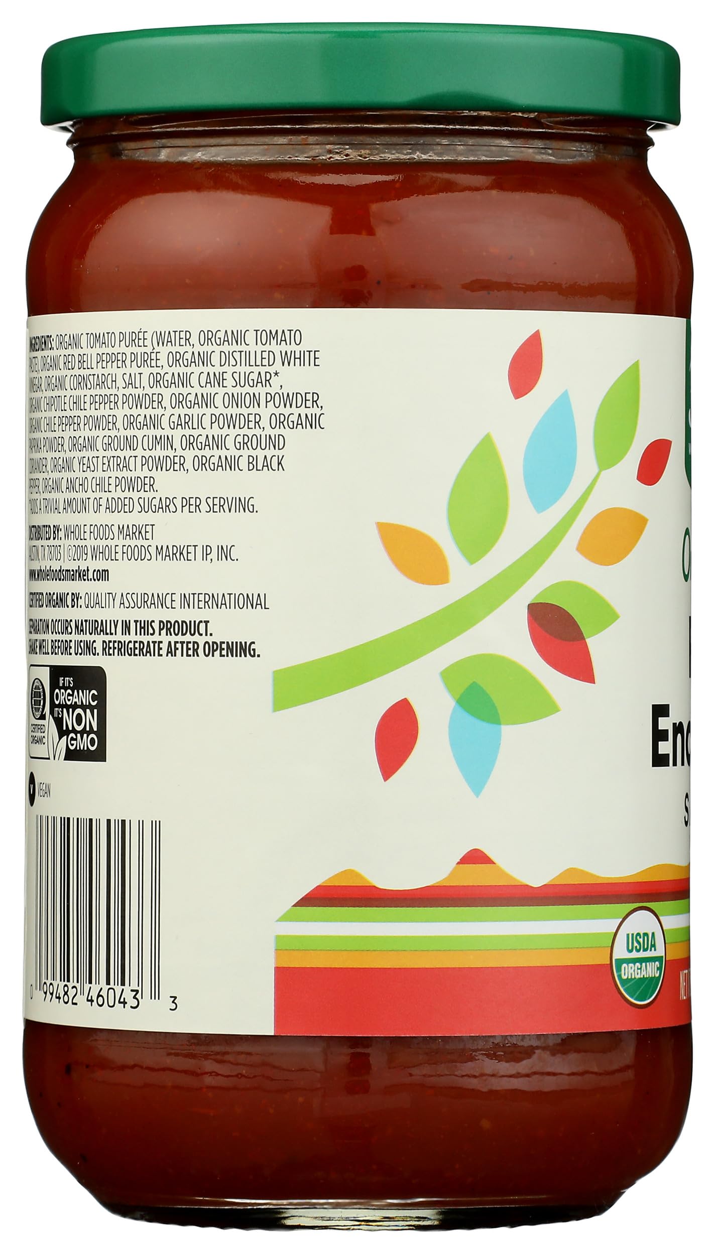 Prepared enchilada dish using 365 by Whole Foods Market sauce for family dinner