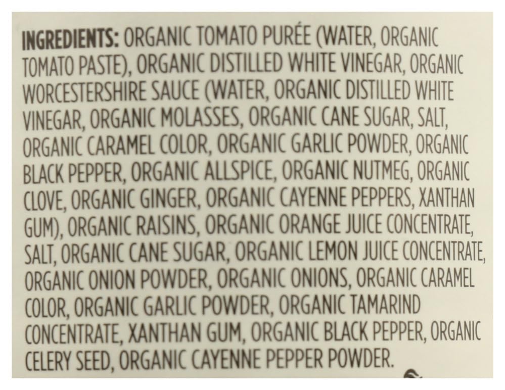 365 by Whole Foods Market Organic Steak Sauce label closeup shows organic and vegan certification