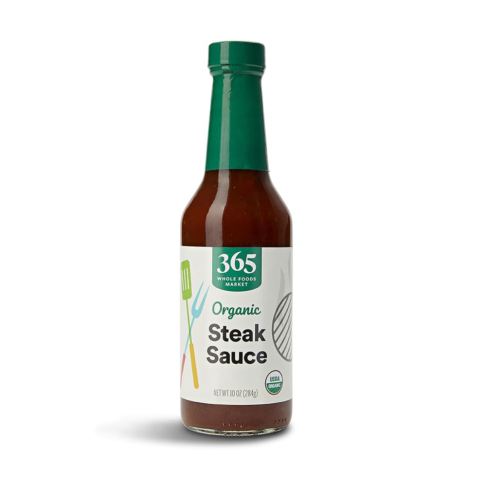 365 by Whole Foods Market Organic Steak Sauce pour bottle enhances grilled flavors