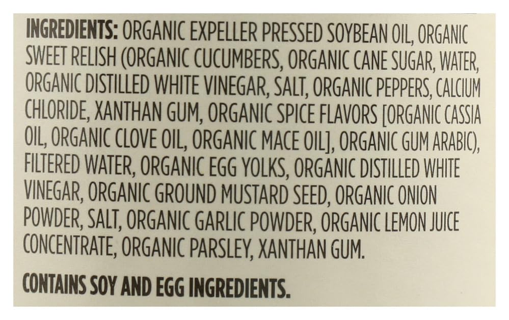 365 by Whole Foods Market tartar sauce label highlights organic and non-GMO ingredients.