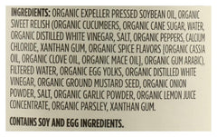 365 by Whole Foods Market tartar sauce label highlights organic and non-GMO ingredients.