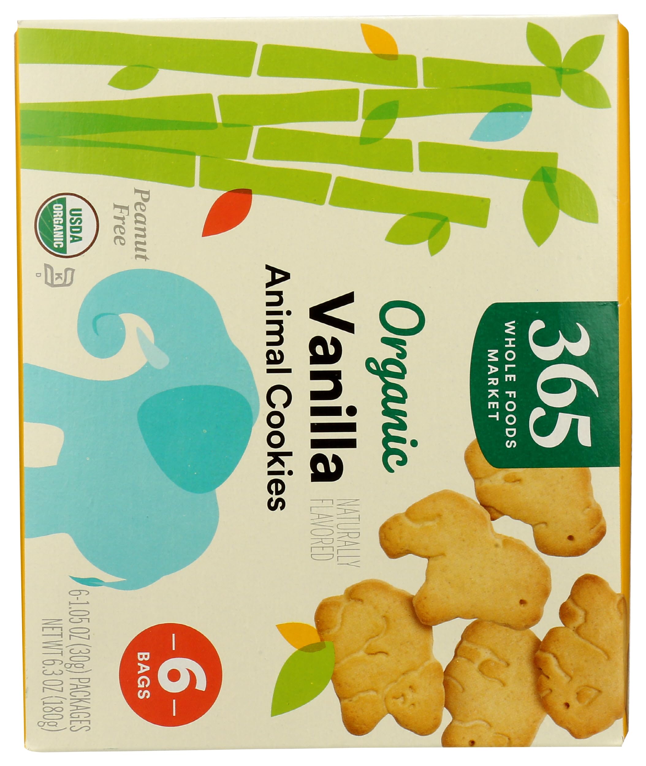 365 by Whole Foods Market fun animal shapes in organic vanilla cookies for kids.