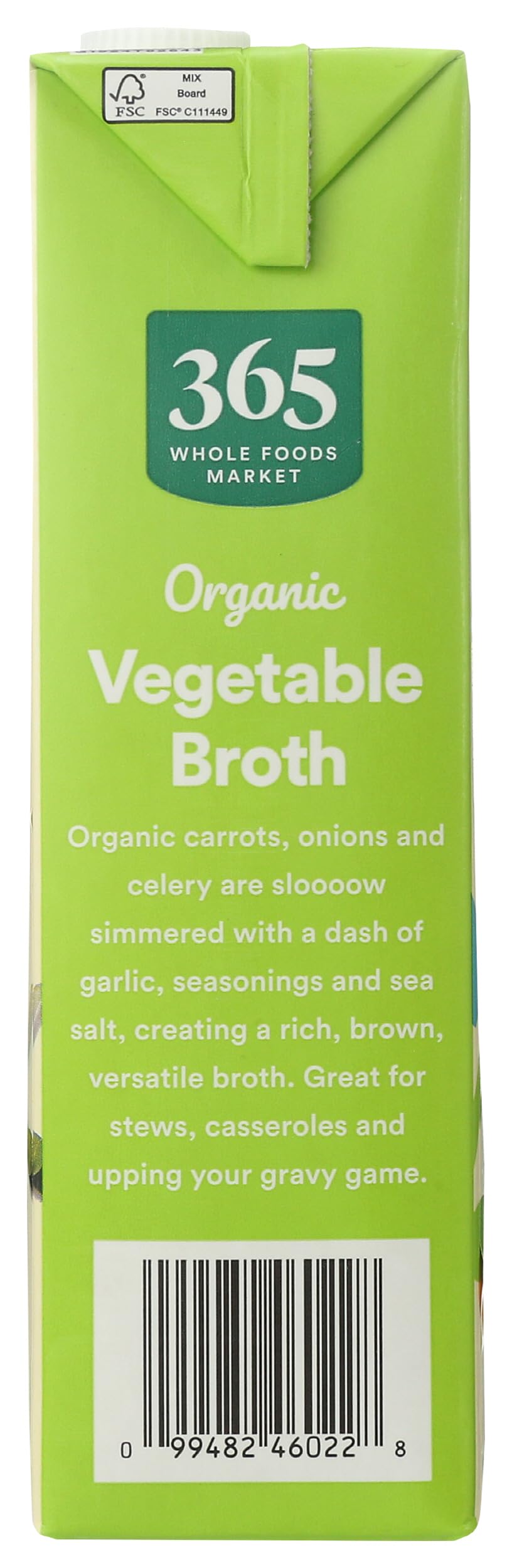 365 by Whole Foods Market organic vegetable broth in a soup pot enhancing flavors.