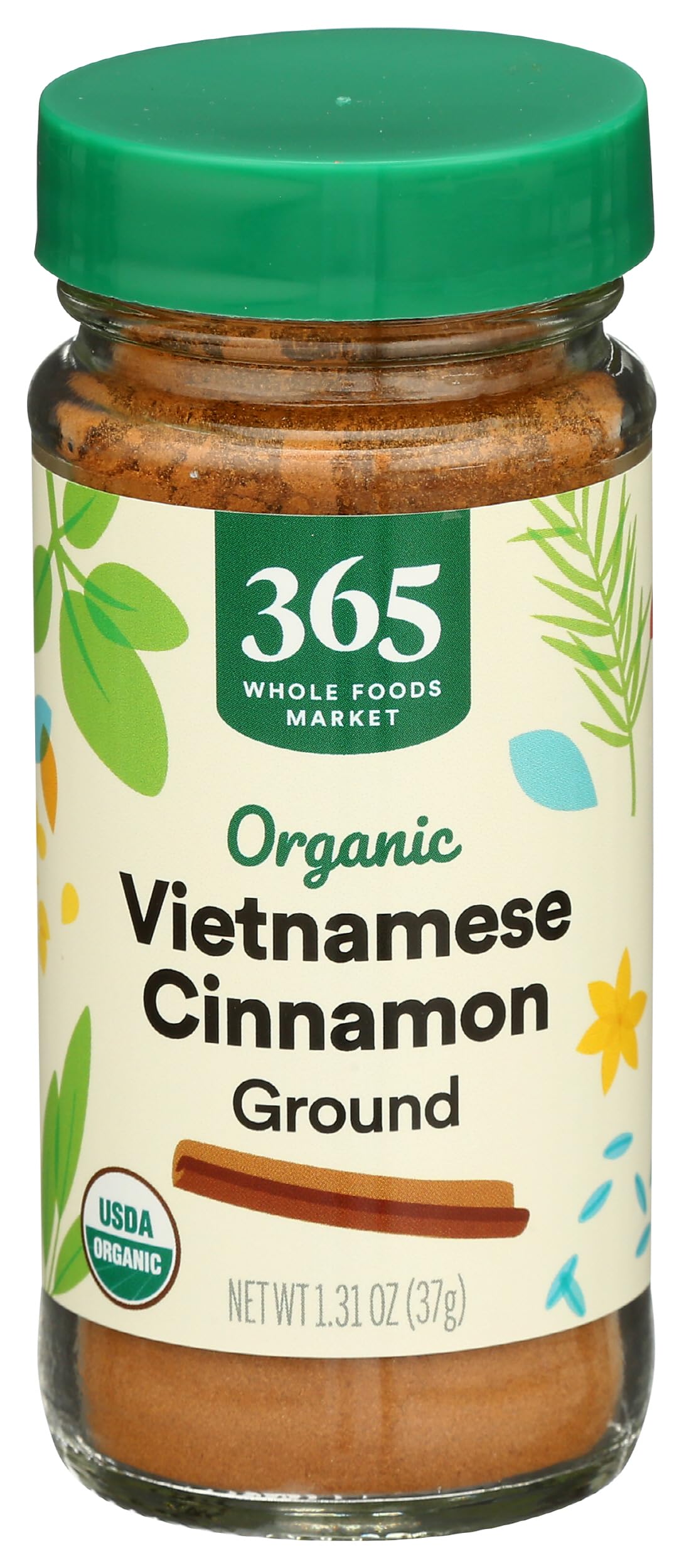 365 by Whole Foods Market Organic Vietnamese Cinnamon Ground pack view highlights premium spice for baking
