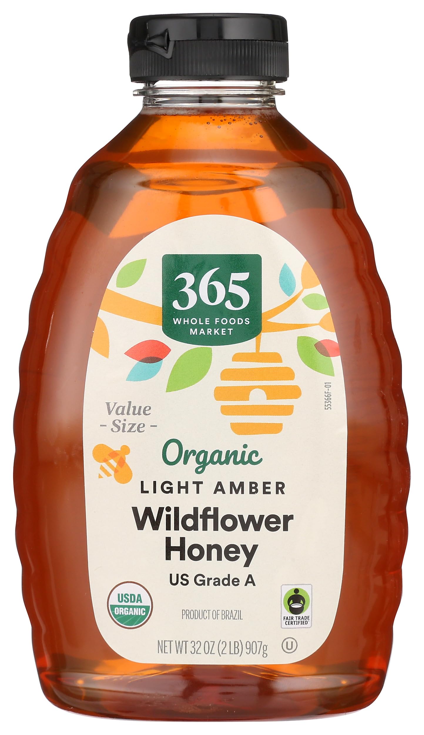 365 by Whole Foods Market organic wildflower honey in a 32oz squeeze bottle for easy pouring