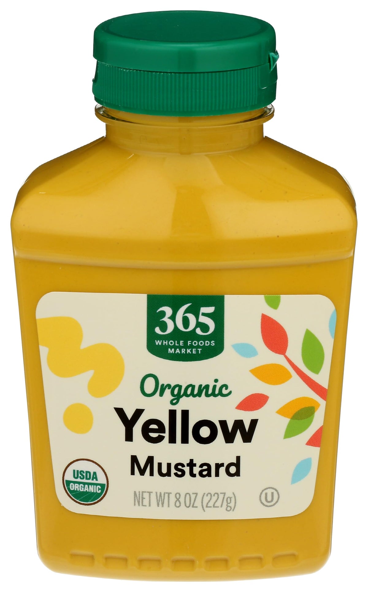 365 by Whole Foods Market Organic Yellow Mustard bottle front view for versatile condiments