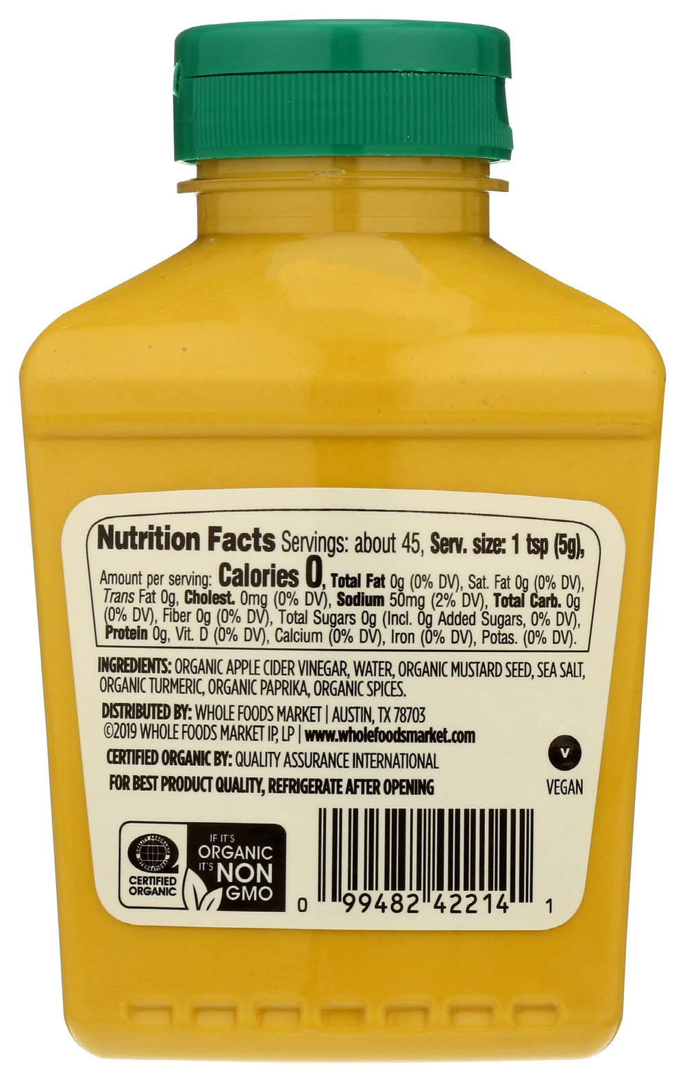 365 by Whole Foods Market Organic Yellow Mustard pour shot for easy dispensing