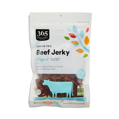 365 by Whole Foods Market Original Beef Jerky 8 oz with smoky flavor for on-the-go snacking
