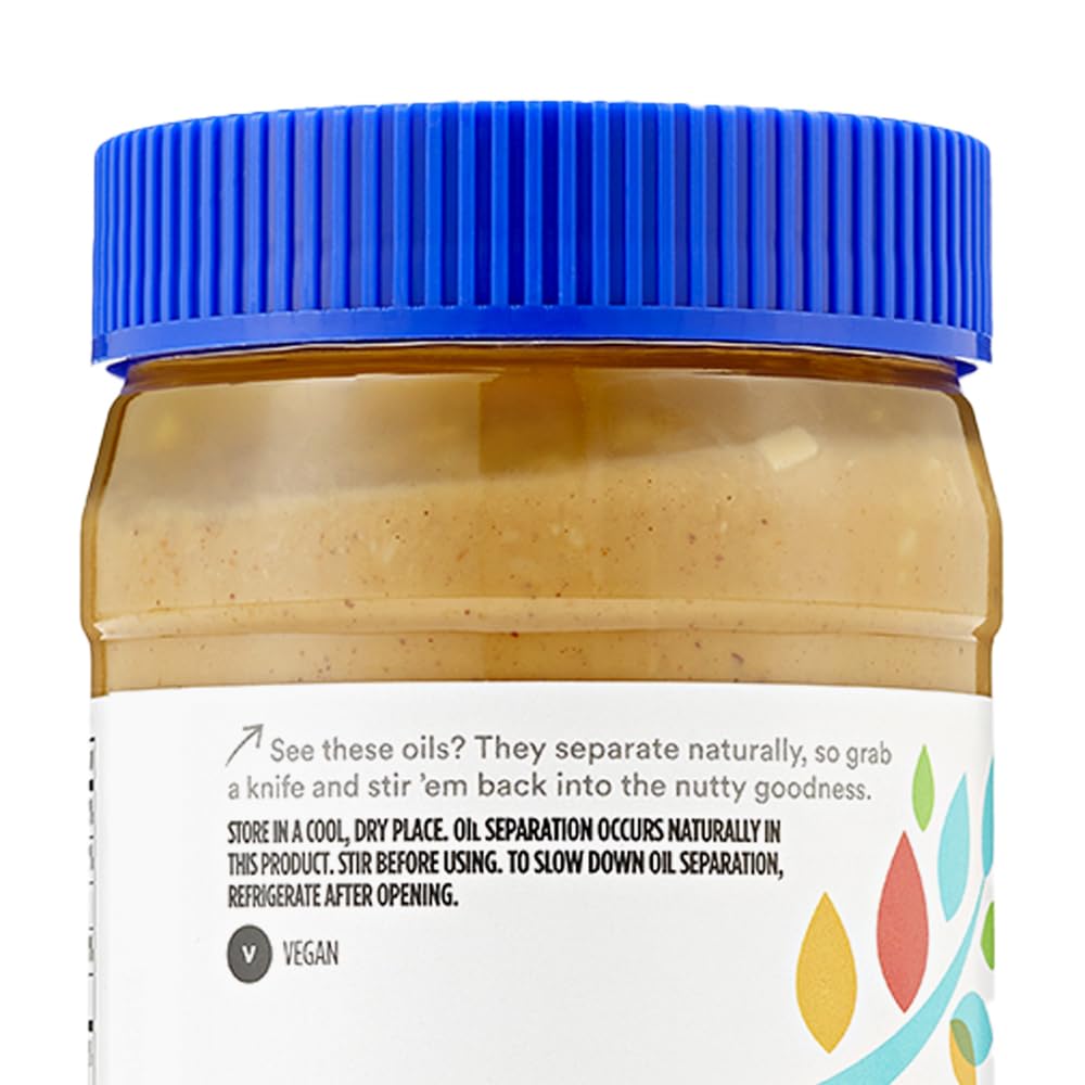 365 by Whole Foods Market peanut butter crunchy after-opening refrigeration slows separation.