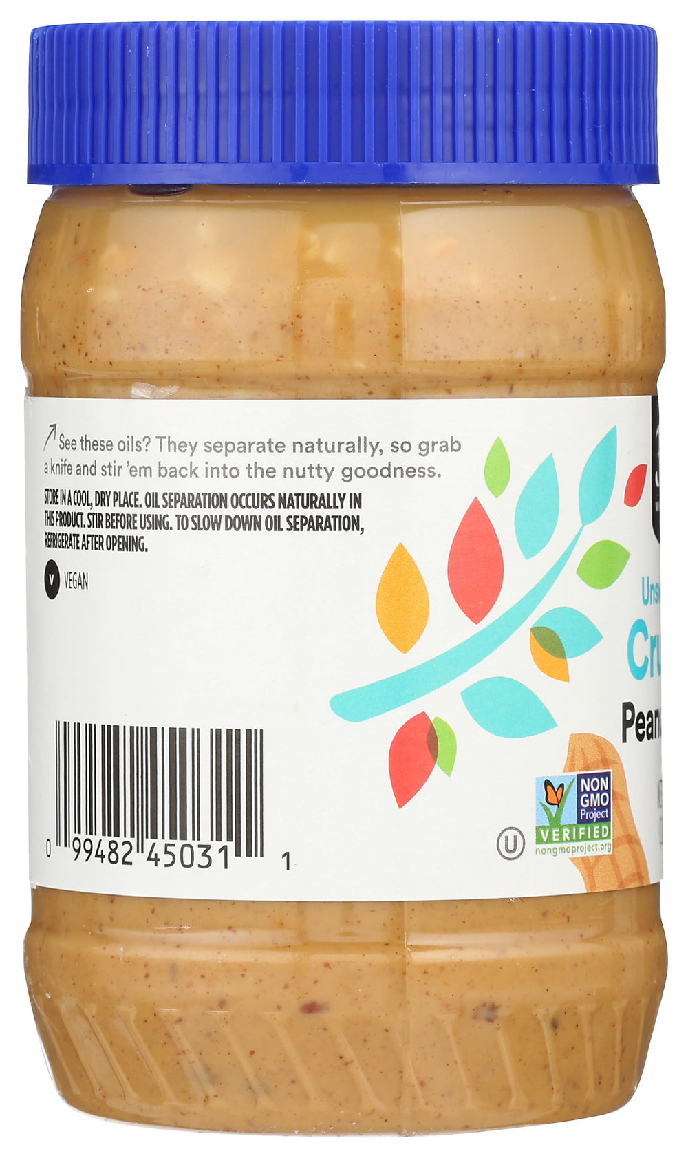 365 by Whole Foods Market peanut butter crunchy sea salt enhances savory flavor.