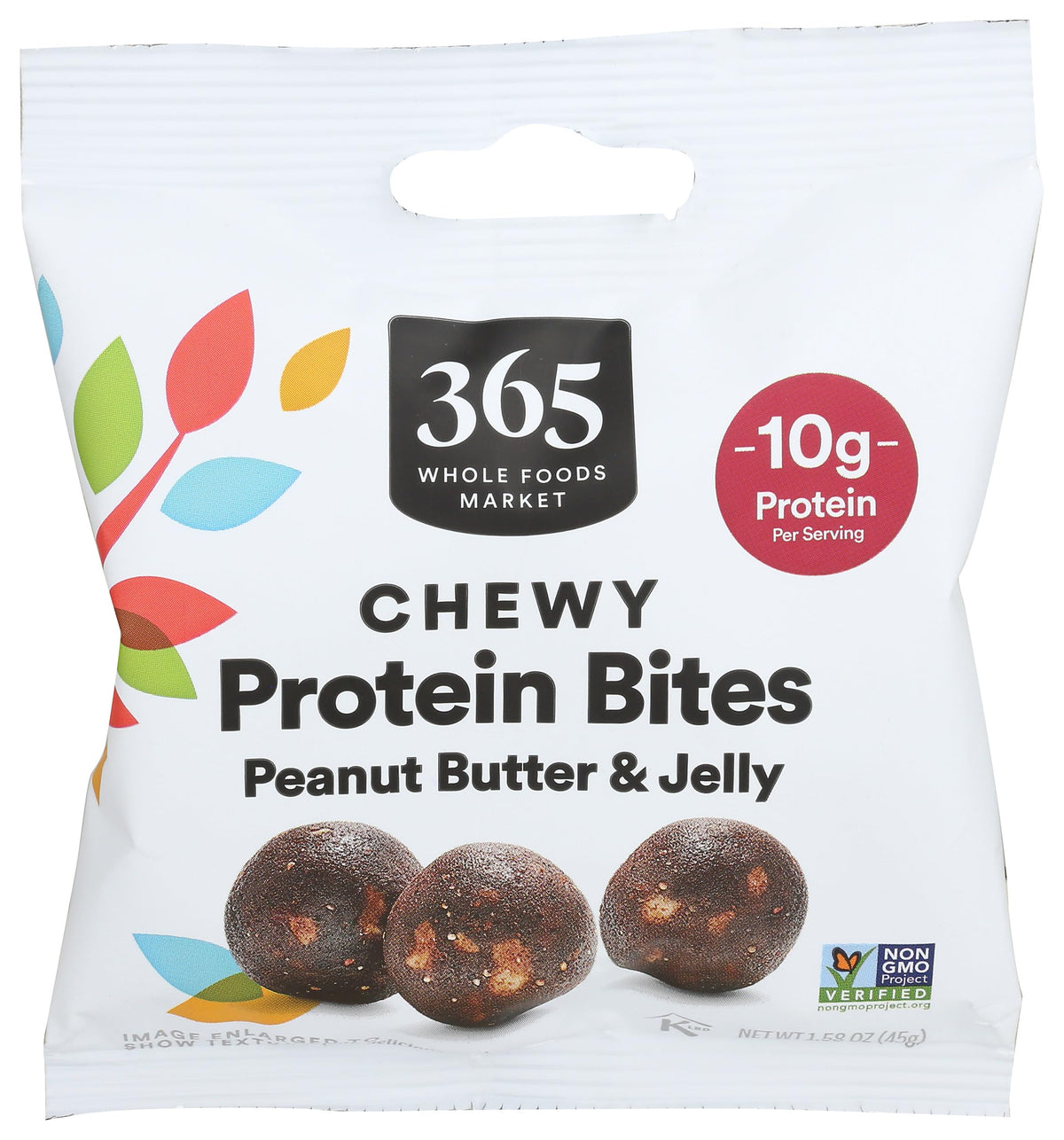 365 by Whole Foods Market Protein Popper peanut butter jelly 1.58 oz in a convenient single serving.