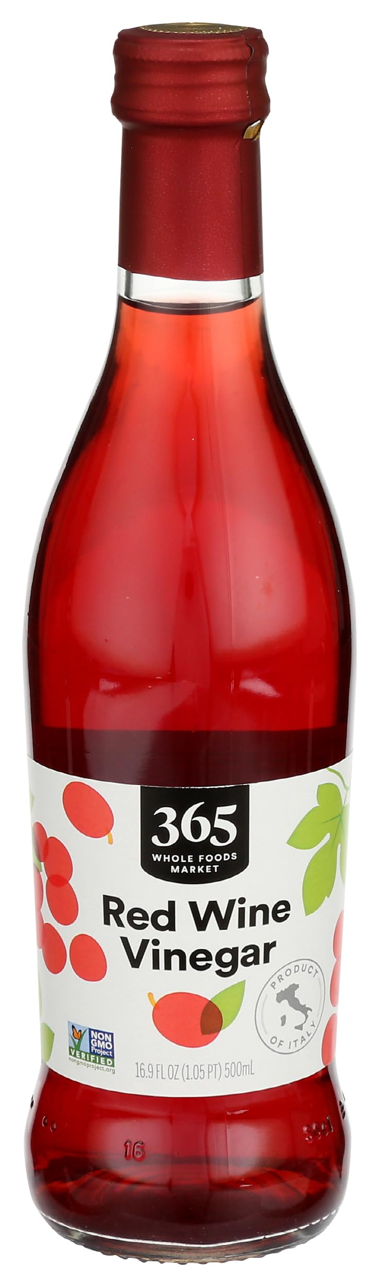 365 by Whole Foods Market red wine vinegar bottle pour for dressings and marinades.