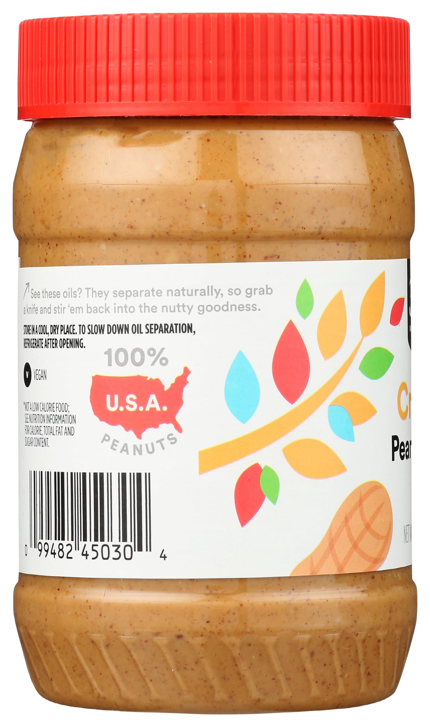 Refrigeration instruction visible on label to slow separation after opening.