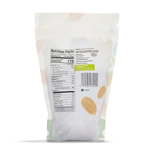 Snack-ready almonds by 365 by Whole Foods Market for versatile use.