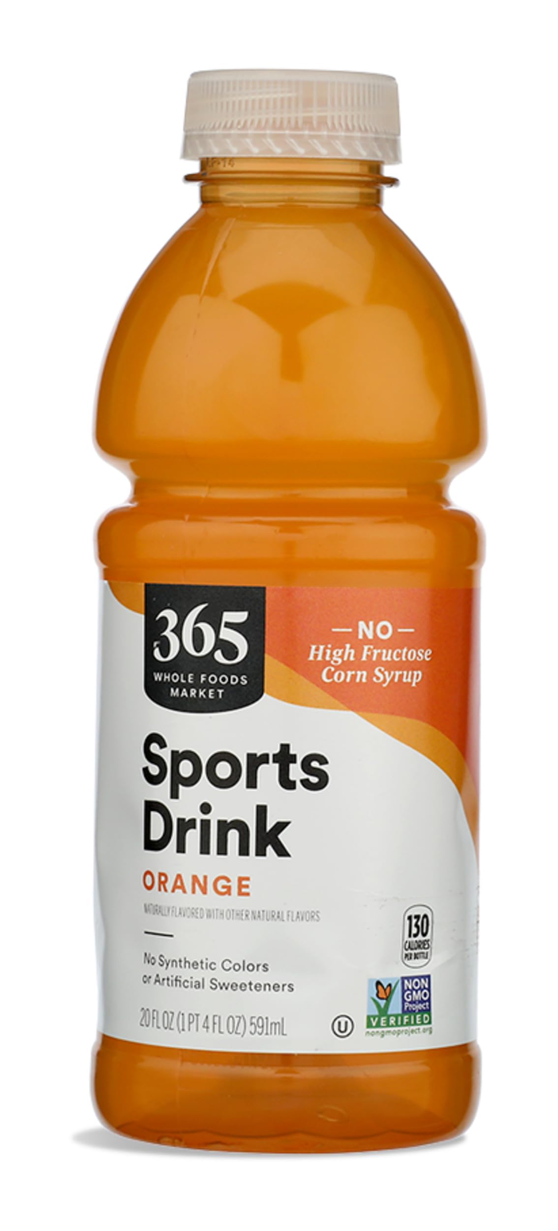365 by Whole Foods Market sports drink orange bottle ready for hydration on the go.